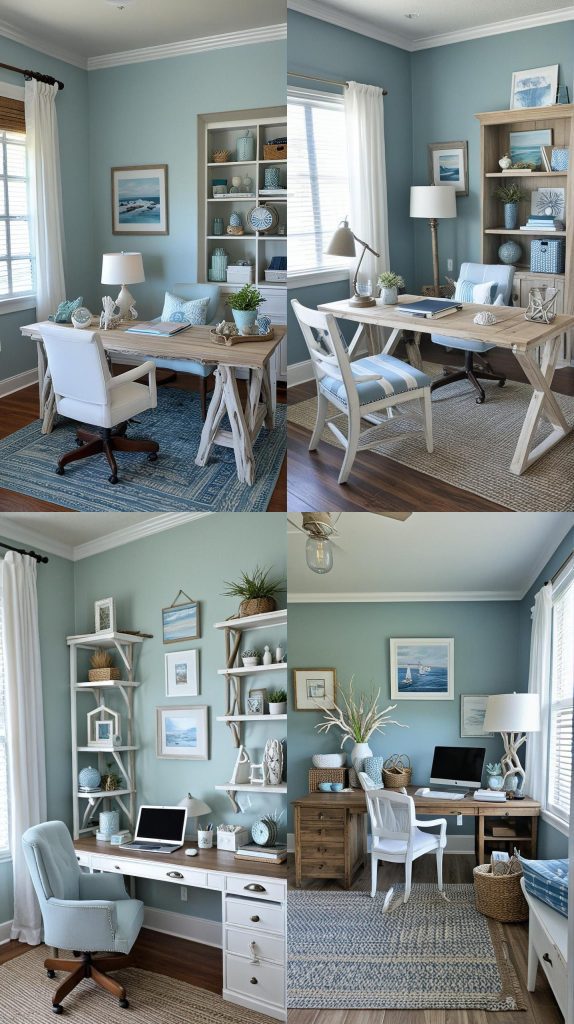 3. Coastal Calm Office-Home Office