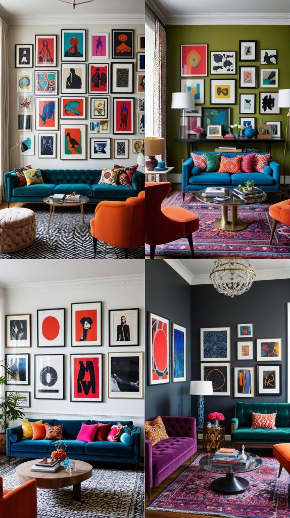 5. Eclectic Art Gallery-Modern Living Room