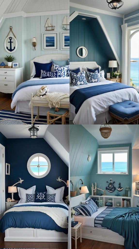 27. Nautical Nook-Romantic Bedroom