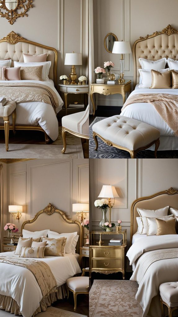 9. Parisian Chic-Romantic Bedroom