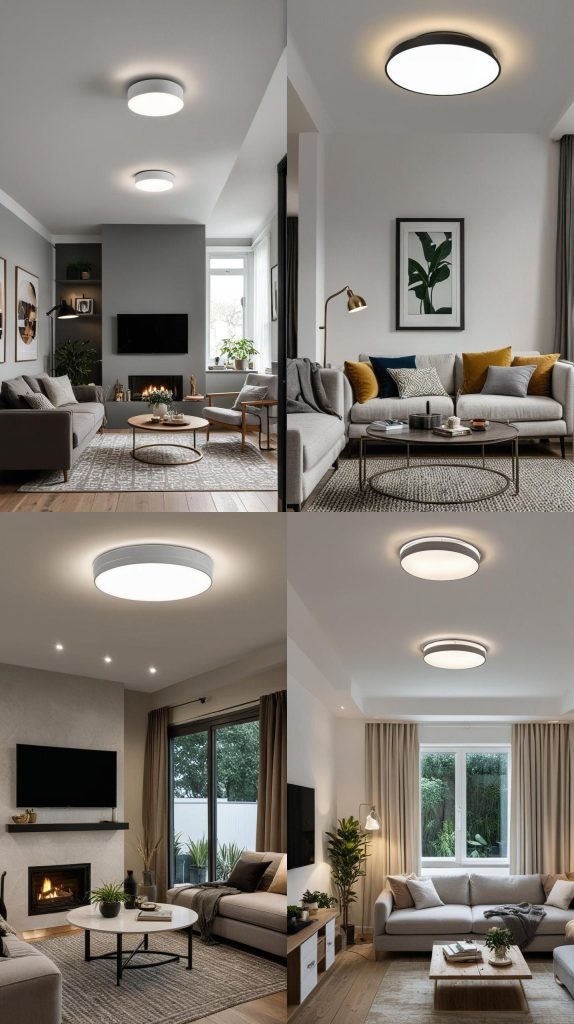 10. Dimmable Ceiling Lights-Small Living Room