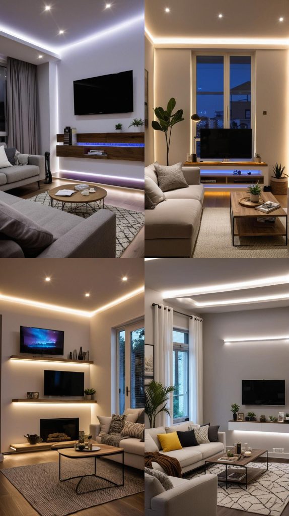 11. LED Strip Ambiance-Small Living Room