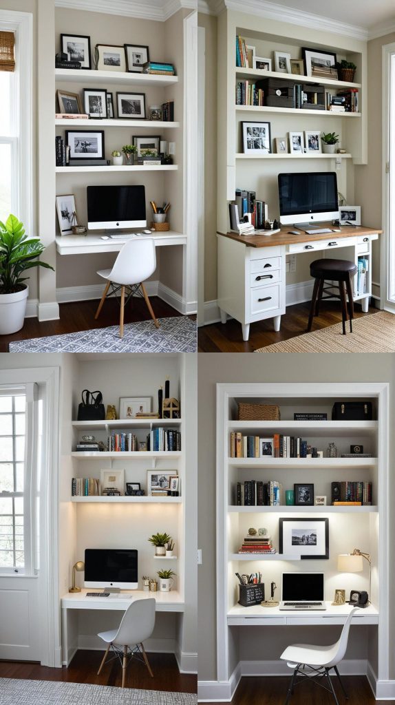 15. Compact Workstation Nook-Small Living Room