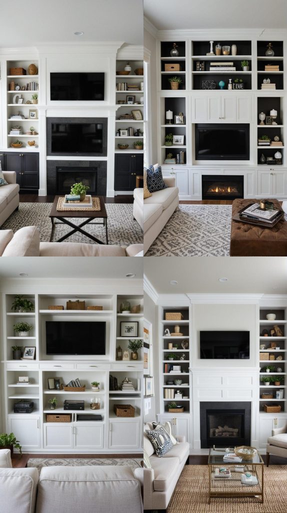 26. Customized Built-in Cabinets-Small Living Room