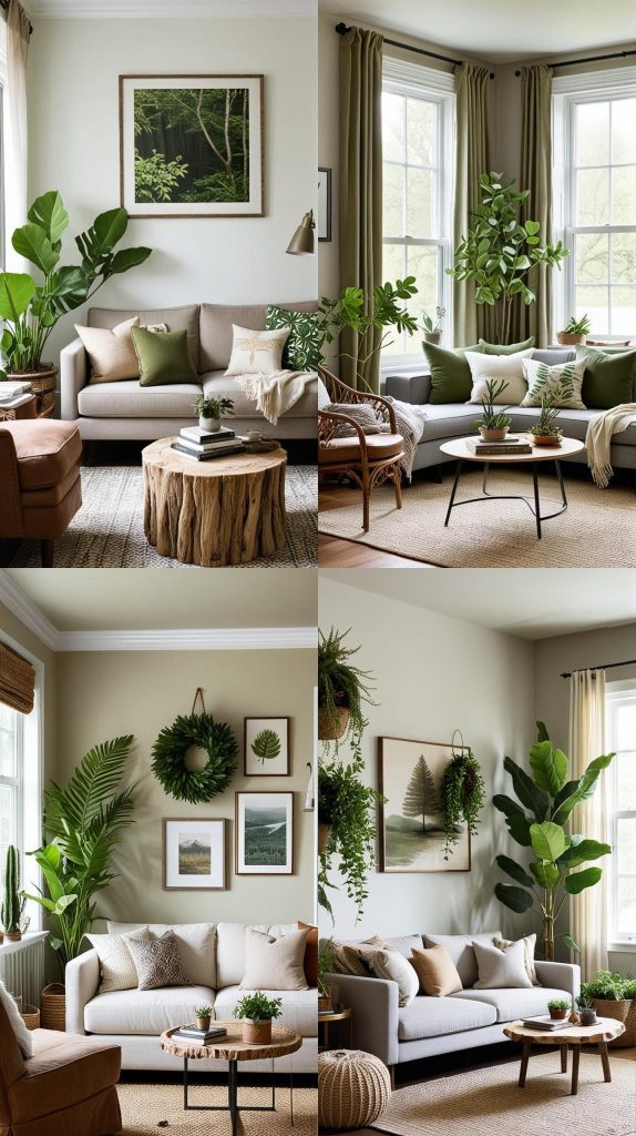 7. Nature-Inspired Decor-Small Living Room