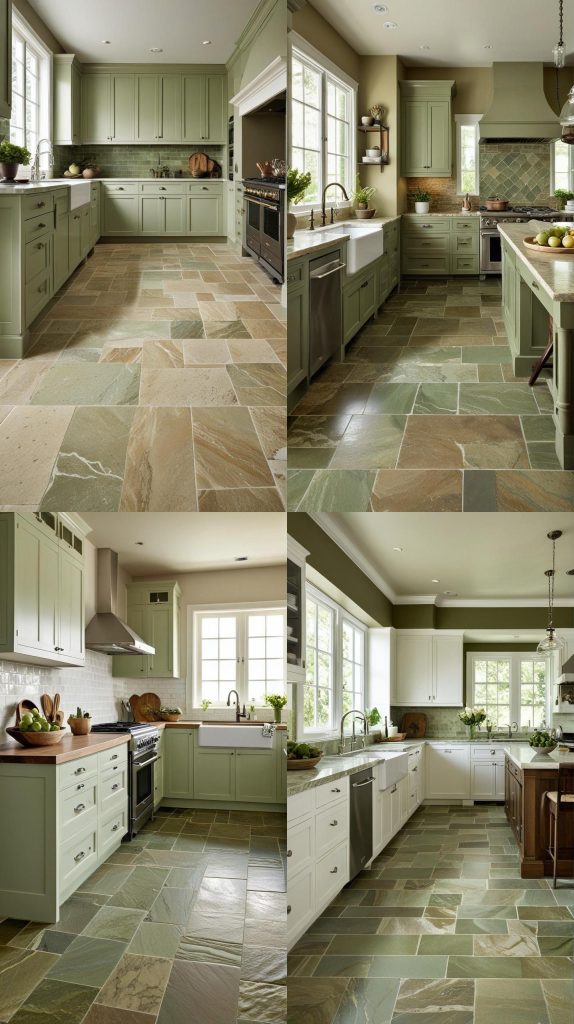 15. Natural Stone Flooring-Green Kitchen Designs