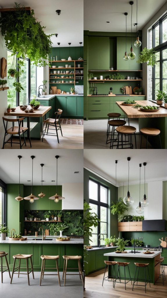 23. Biophilic Design Elements-Green Kitchen Designs