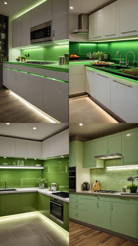 5. LED Under-Cabinet Lighting-Green Kitchen Designs