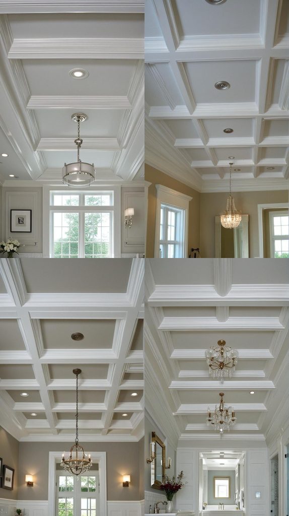 11. Coffered Ceiling Design-Bathroom Ceiling