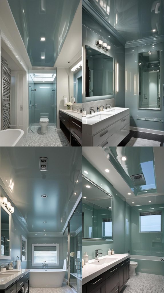 15. High Gloss Paint Finish-Bathroom Ceiling