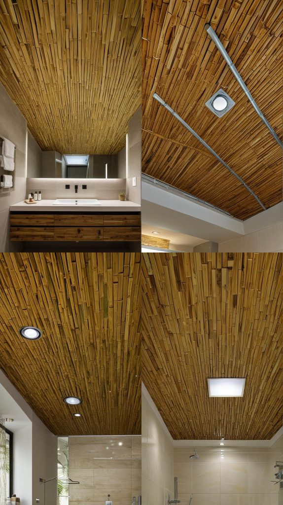 7. Eco-Friendly Bamboo Panels-Bathroom Ceiling