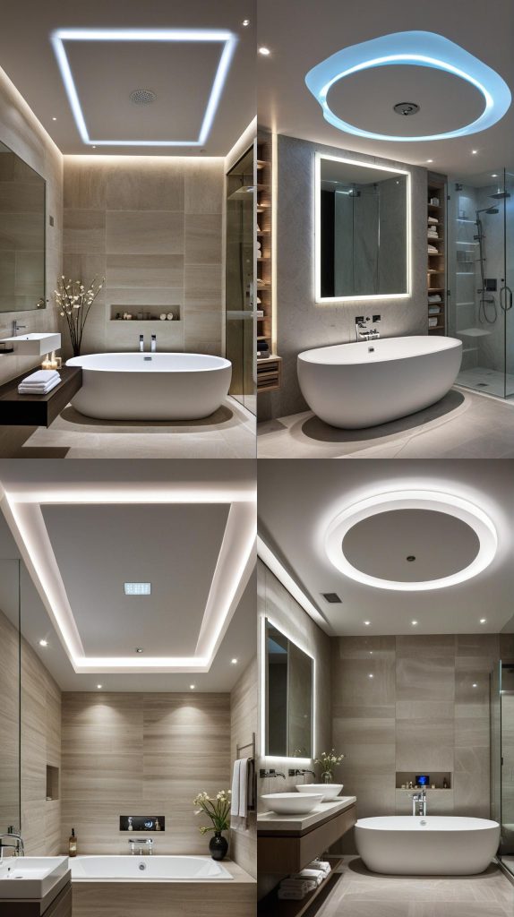 9. Integrated Lighting and Sound System-Bathroom Ceiling