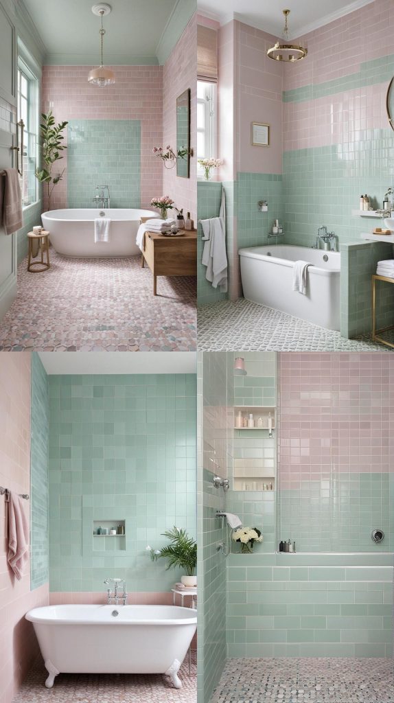 20. Soft Pastels for a Calming Atmosphere-Bathroom Tile