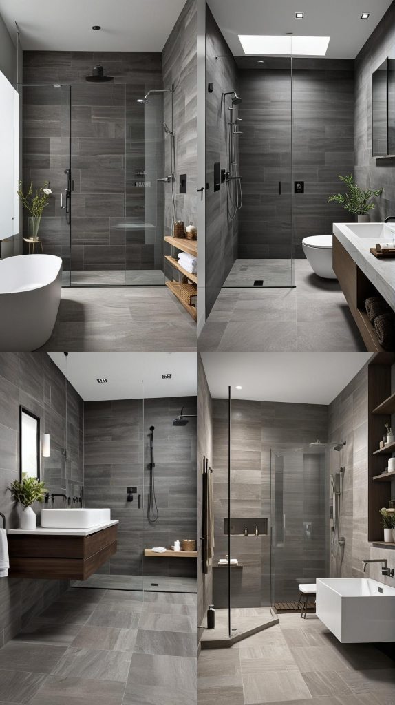 4. Large-Format Tiles for a Seamless Finish-Bathroom Tile