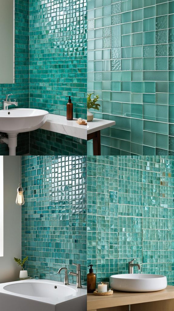 6. Eco-Friendly Recycled Glass Tiles-Bathroom Tile