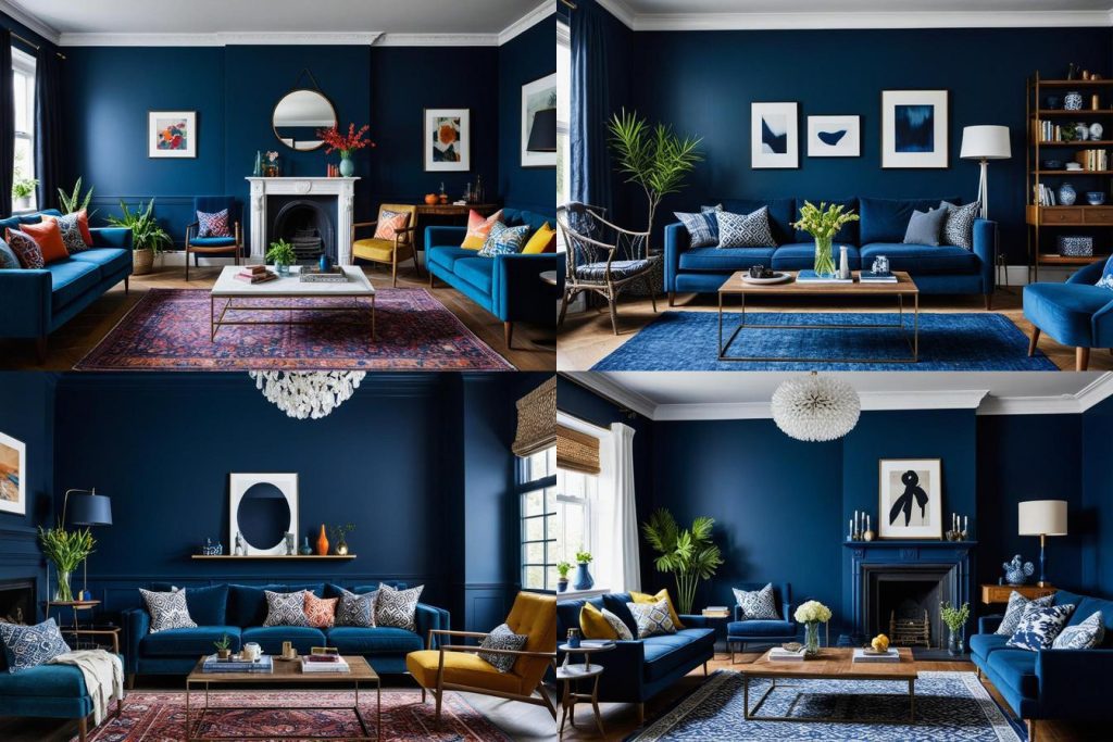 14. Bold and Beautiful-blue living room