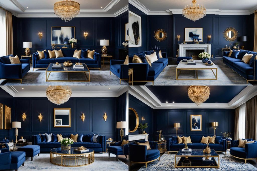 15. Luxurious Lounge-blue living room