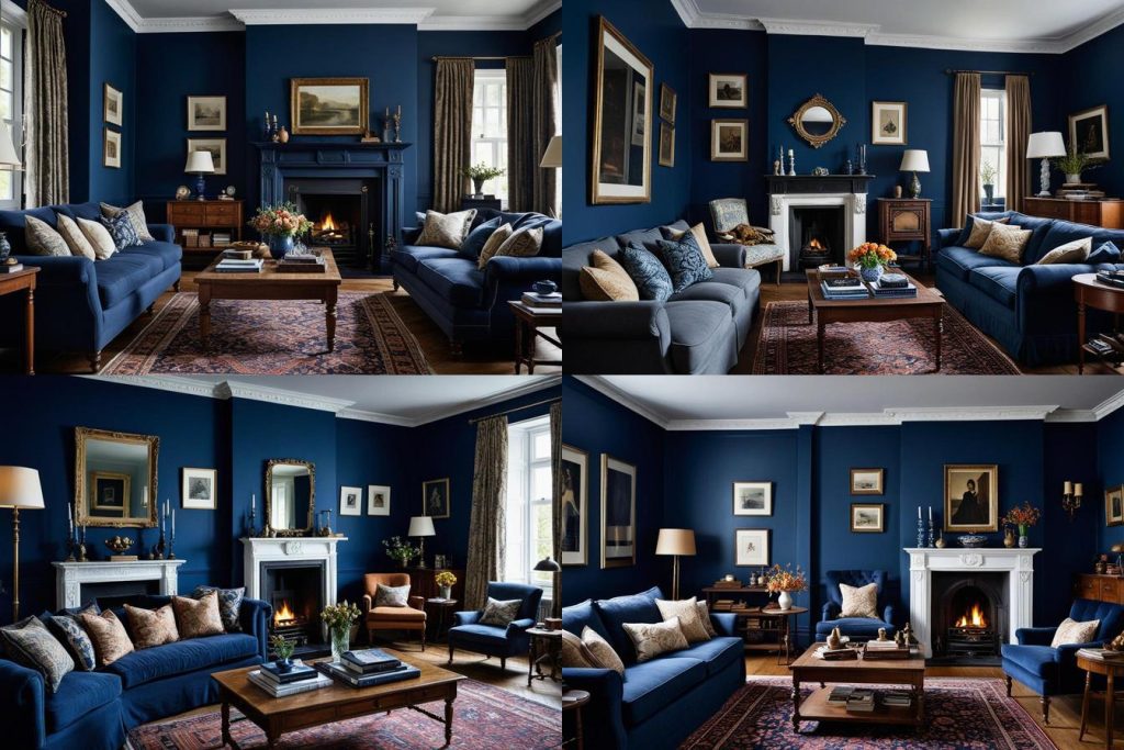 18. Classic and Cozy-blue living room