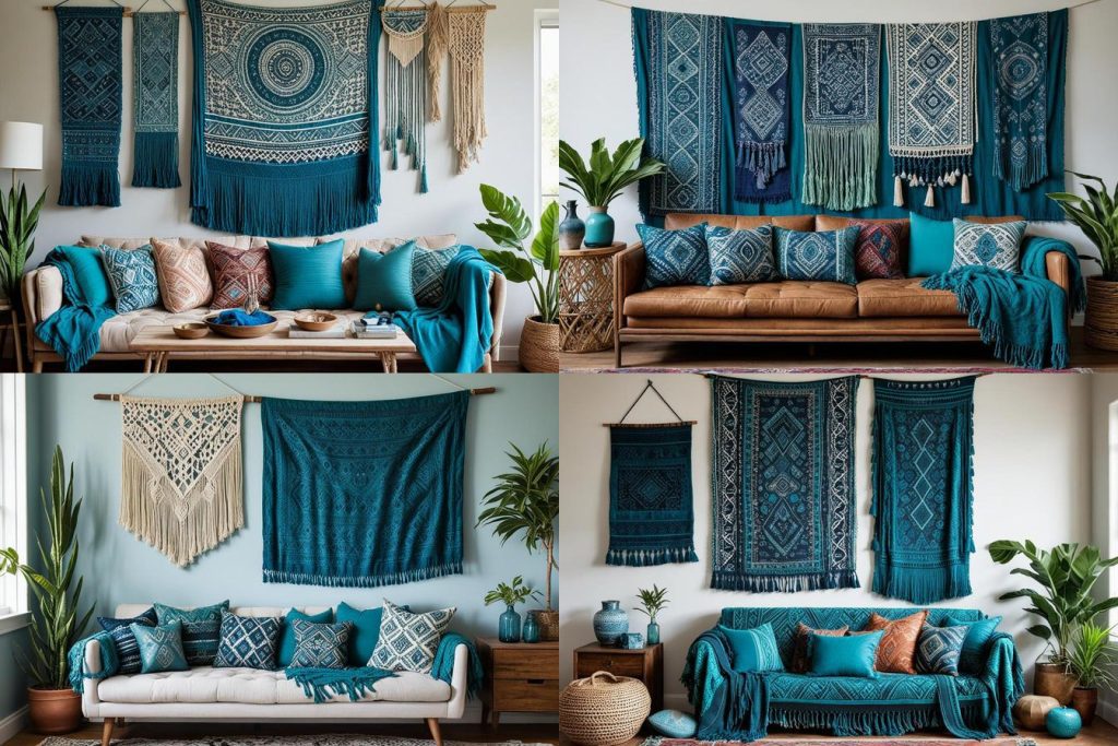 3. Bohemian Delight-blue living room