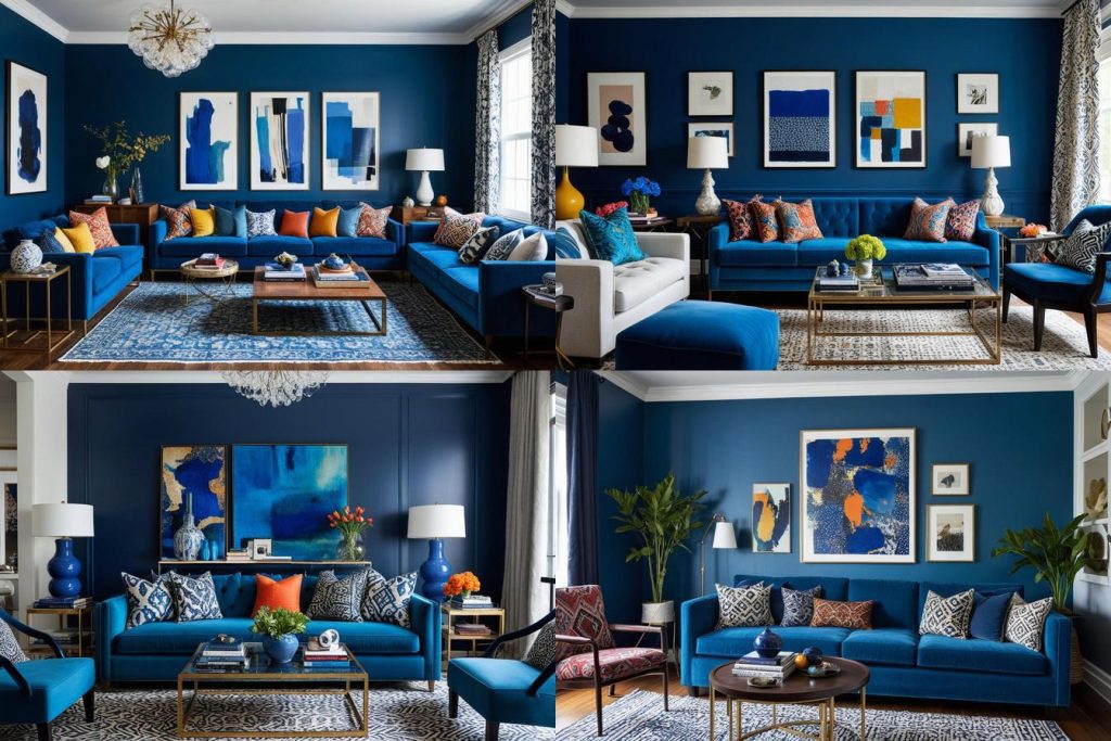 8. Eclectic Fusion-blue living room