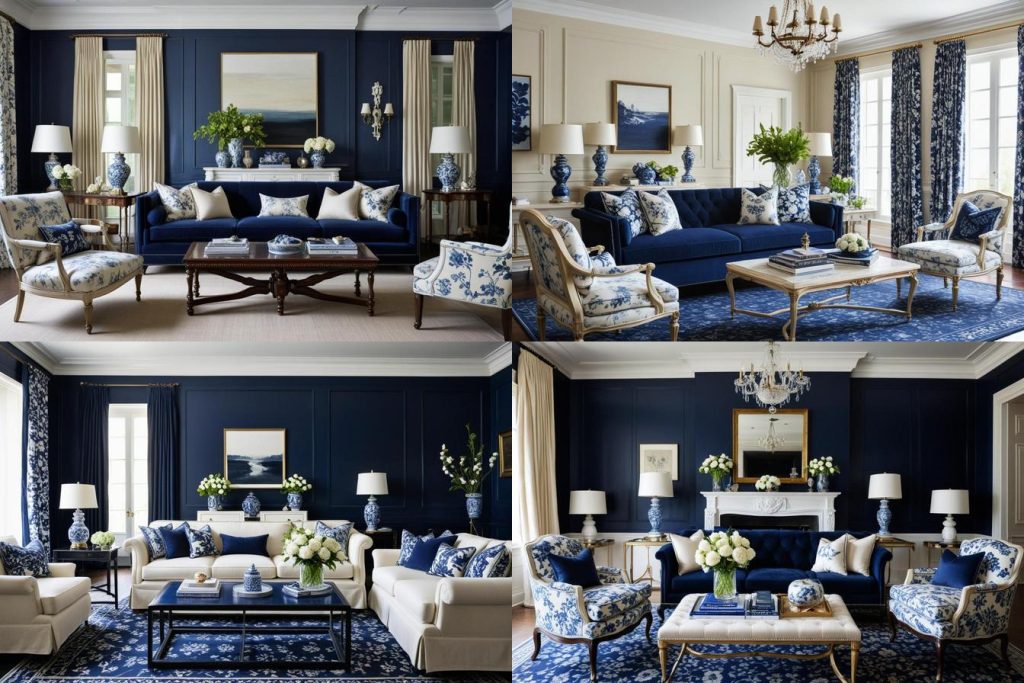 9. Timeless Elegance-blue living room