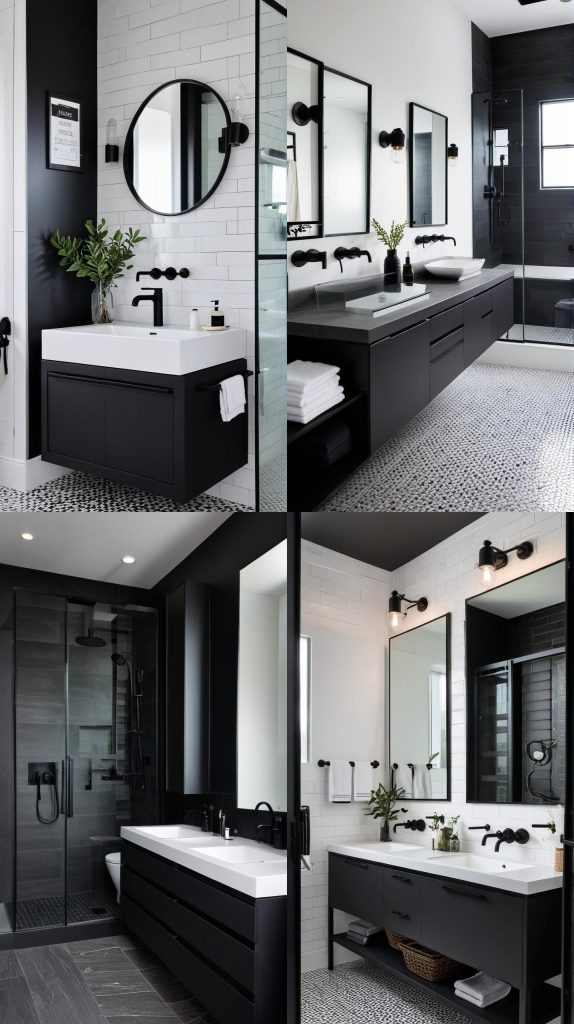 18. Matte Black Fixtures-Modern Bathroom