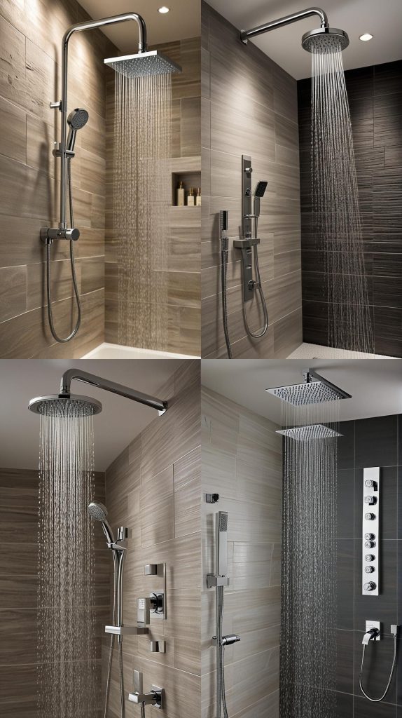 5. Rainfall Showerhead Installation-Modern Bathroom