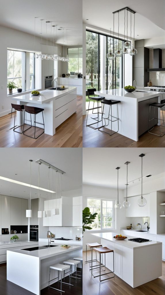 14. Minimalist Floating Island-Kitchen Island