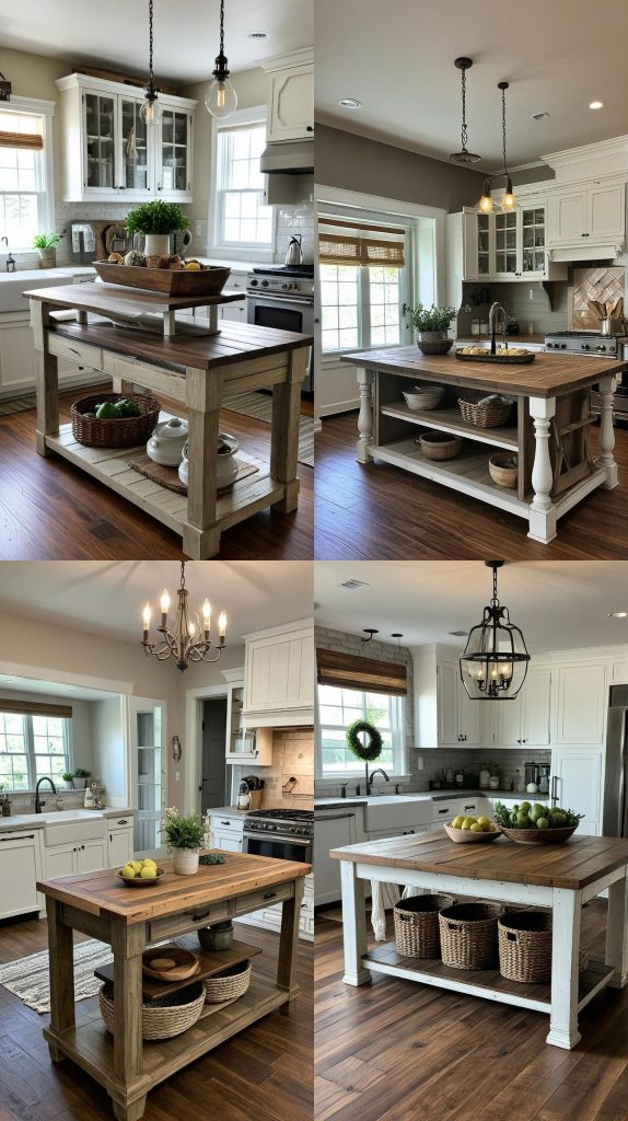 24. Farmhouse Chic Island-Kitchen Island