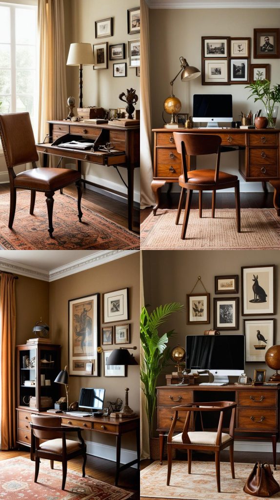 16. Vintage Vibe-Modern Home Office 