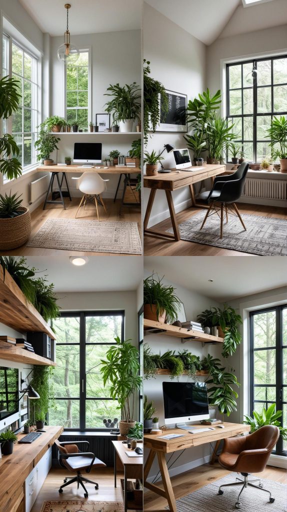 2. Biophilic Retreat-Modern Home Office 