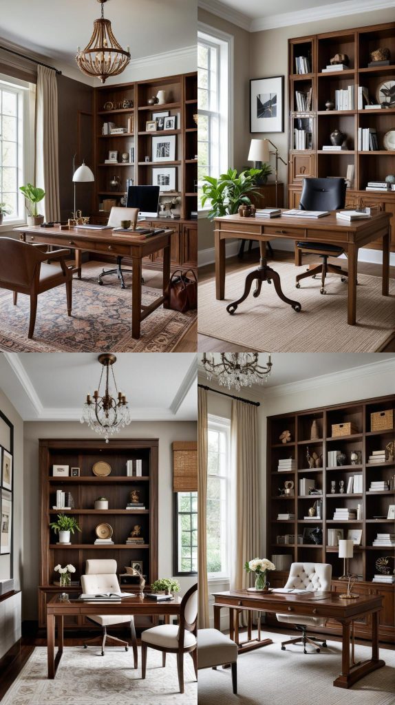 8. Traditional Elegance-Modern Home Office 