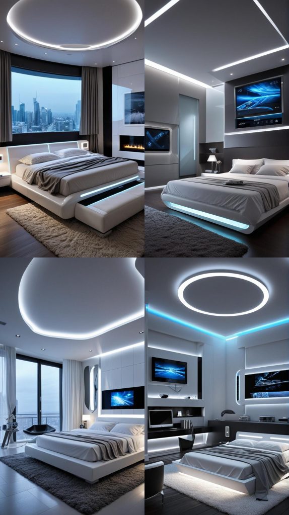 14. High-Tech Futuristic Bedroom-Modern Bedroom