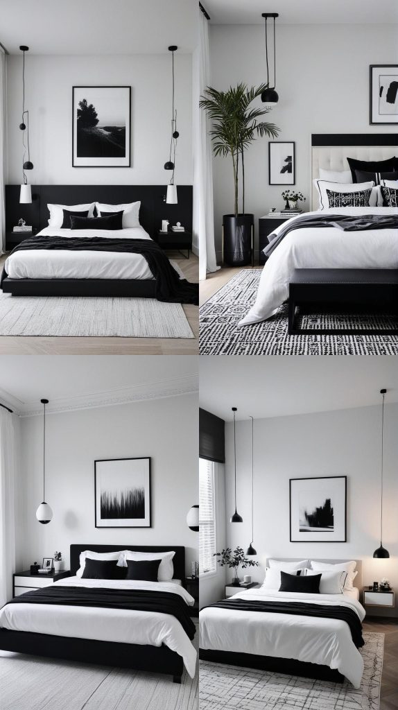 19. Monochrome Elegance Bedroom-Modern Bedroom