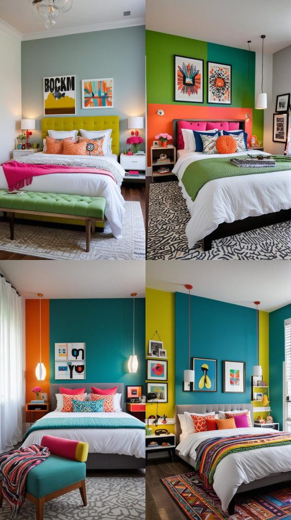 21. Colorful Pop Bedroom-Modern Bedroom