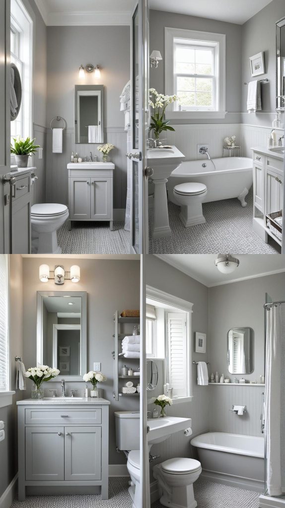 21. Soft Gray Palette-Small Bathroom