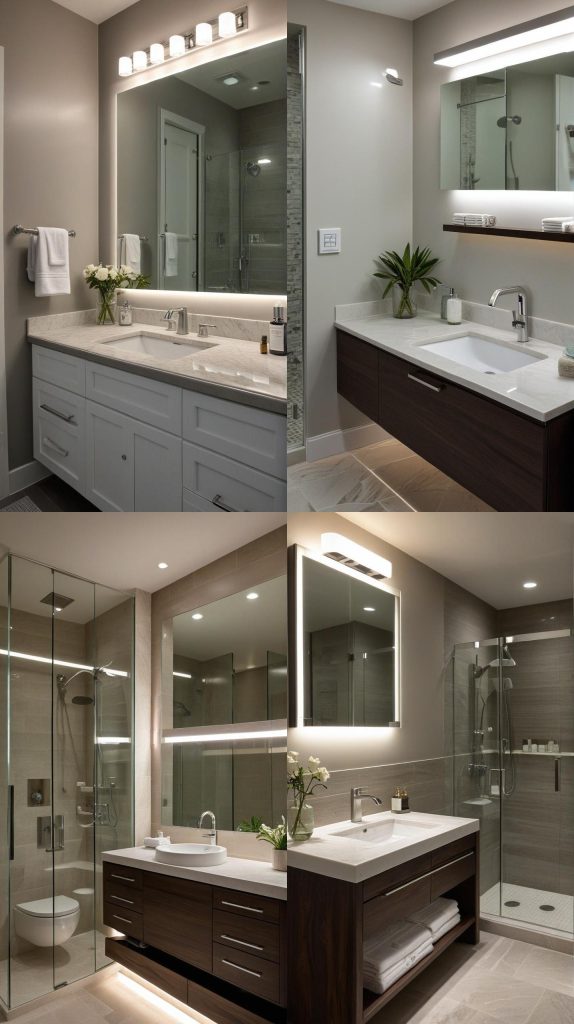 23. Under-Cabinet LED Lighting-Small Bathroom