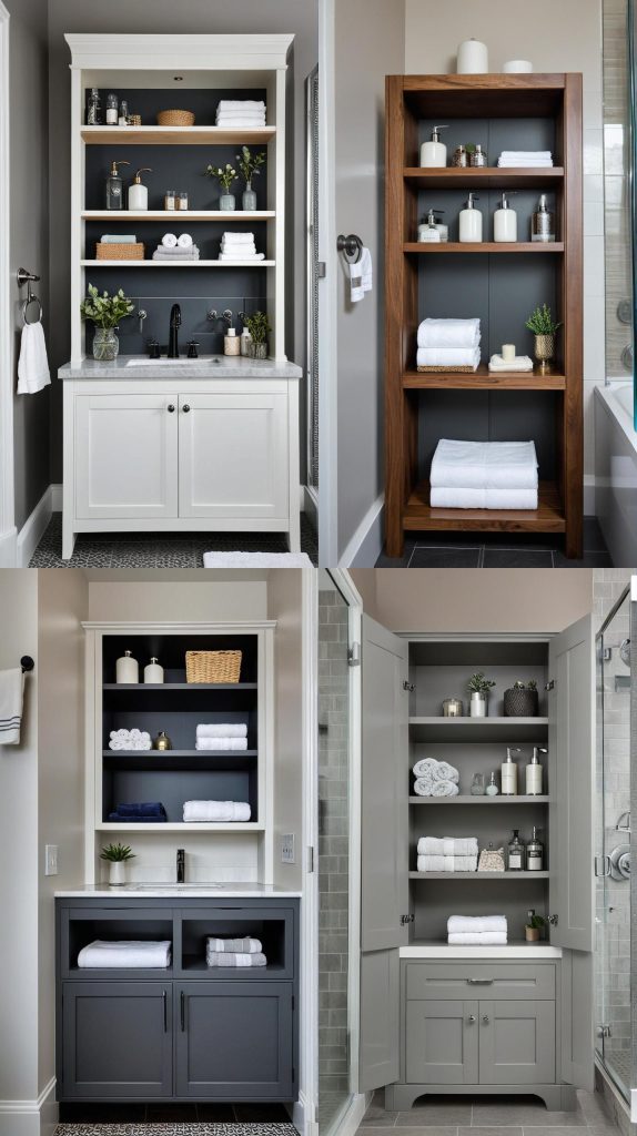 11. Open Shelving Units-Bathroom Cabinets