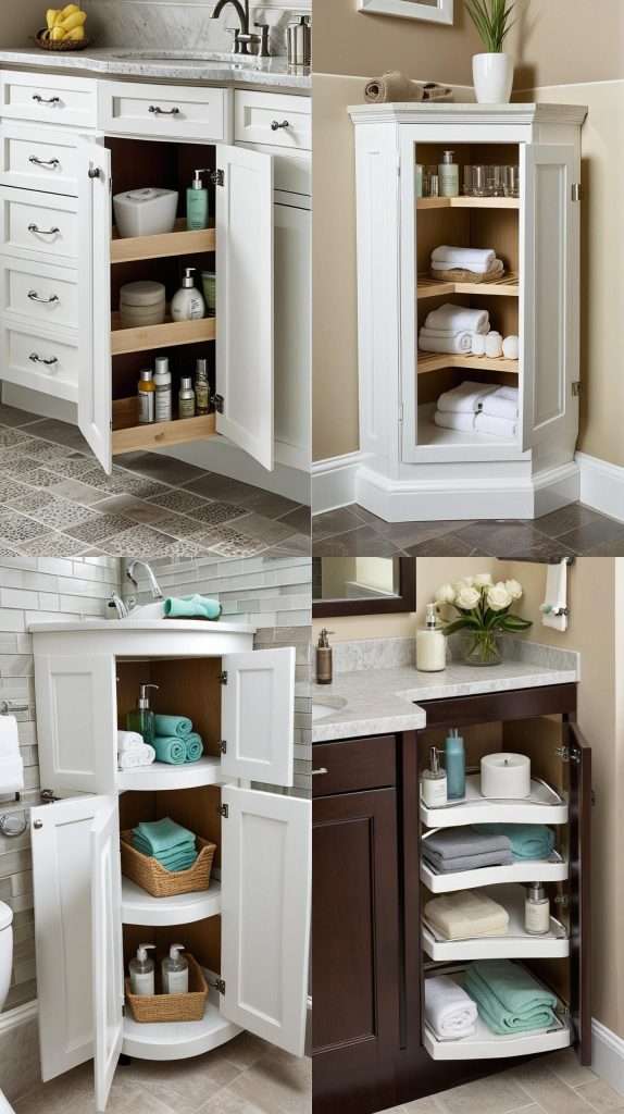 13. Corner Cabinet Solutions-Bathroom Cabinets