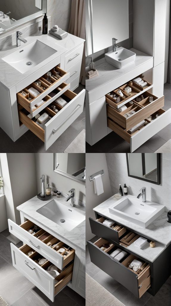 18. Soft-Close Drawers-Bathroom Cabinets