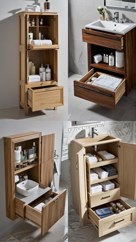 28. Hidden Compartment Design-Bathroom Cabinets