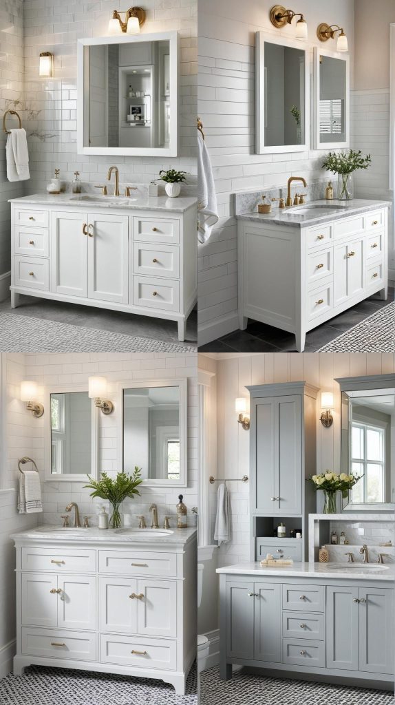 4. Classic Shaker Style-Bathroom Cabinets