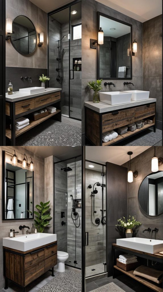 Case 30: Industrial Elegance-Bathroom Remodel