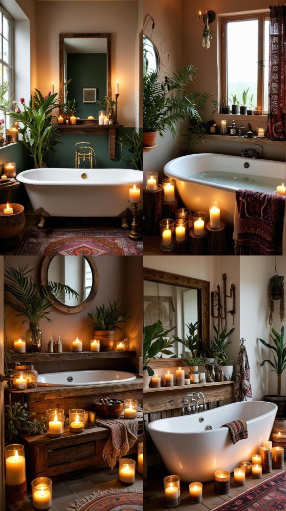 22. Scented Candles-Boho Bathroom