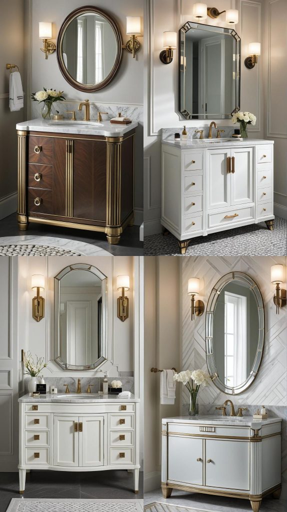 15. Art Deco-Inspired Vanity-Bathroom Vanity With Sink