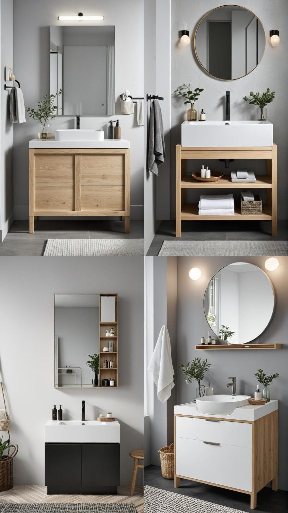 20. Scandinavian Simplicity Vanity-Bathroom Vanity With Sink