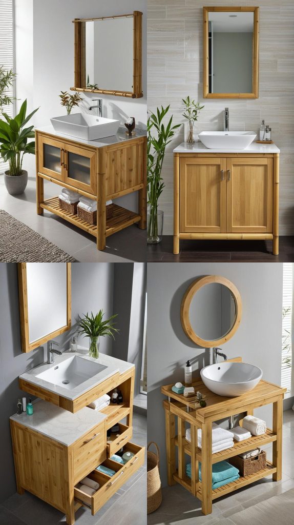 6. Eco-Friendly Bamboo Vanity-Bathroom Vanity With Sink