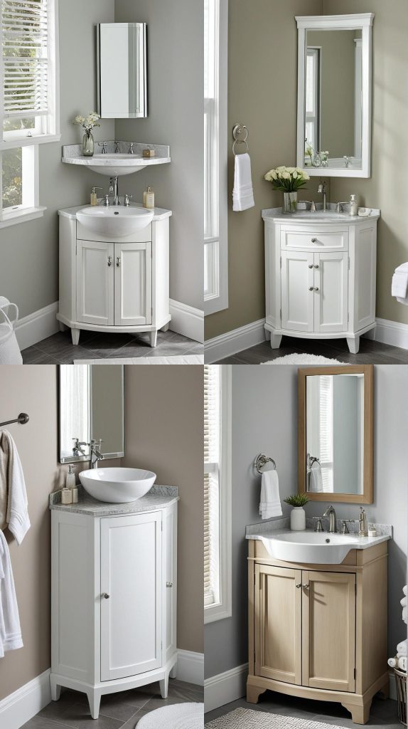 8. Corner Vanity Solution-Bathroom Vanity With Sink