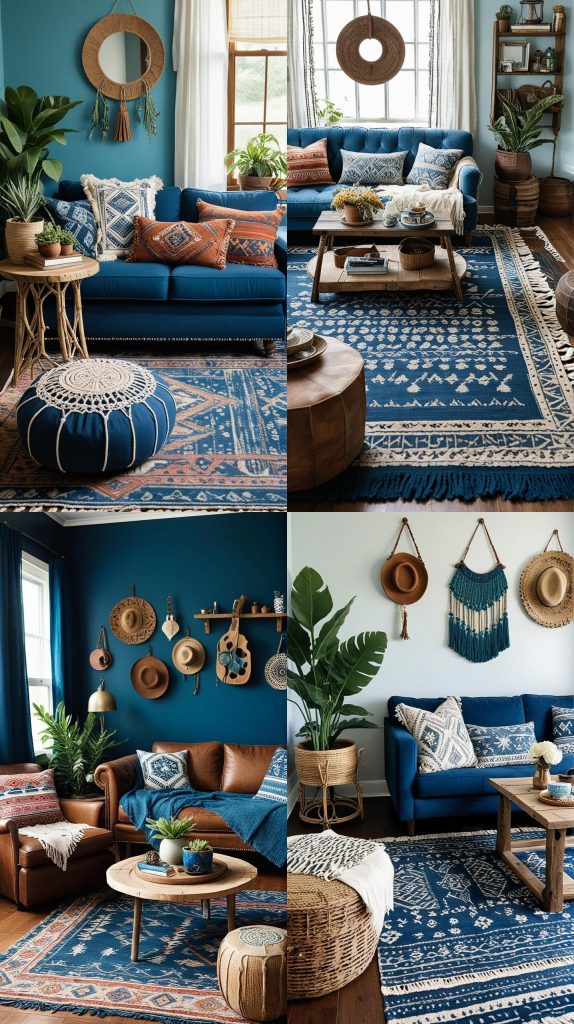 Bluegrass Bohemia-Blue Boho Living Room