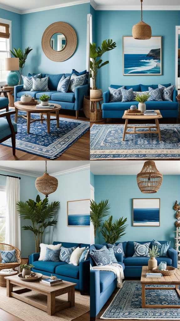 Boho Bay-Blue Boho Living Room